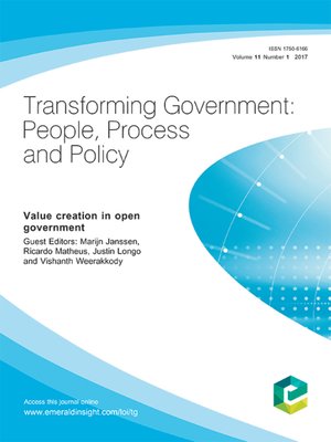 cover image of Transforming Government: People, Process and Policy, Volume 11, Number 1